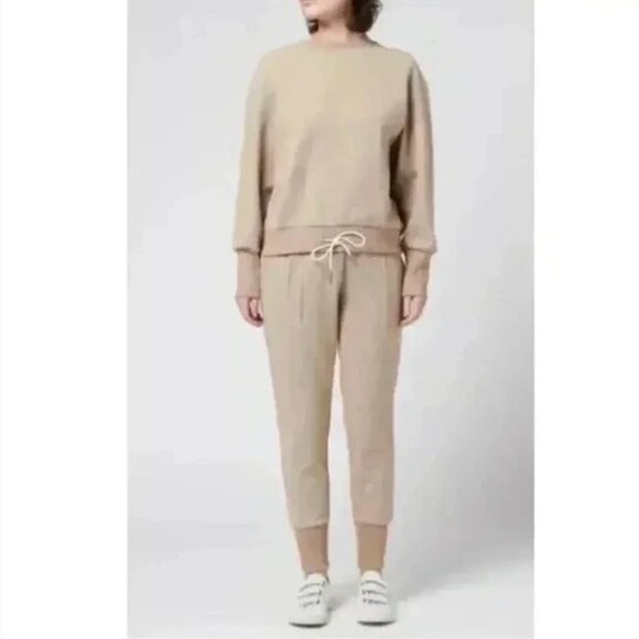 Revolve Varley Amberley Pant Jogger Biscuit | Tan Beige Size Small Minimalist - Picture 1 of 10